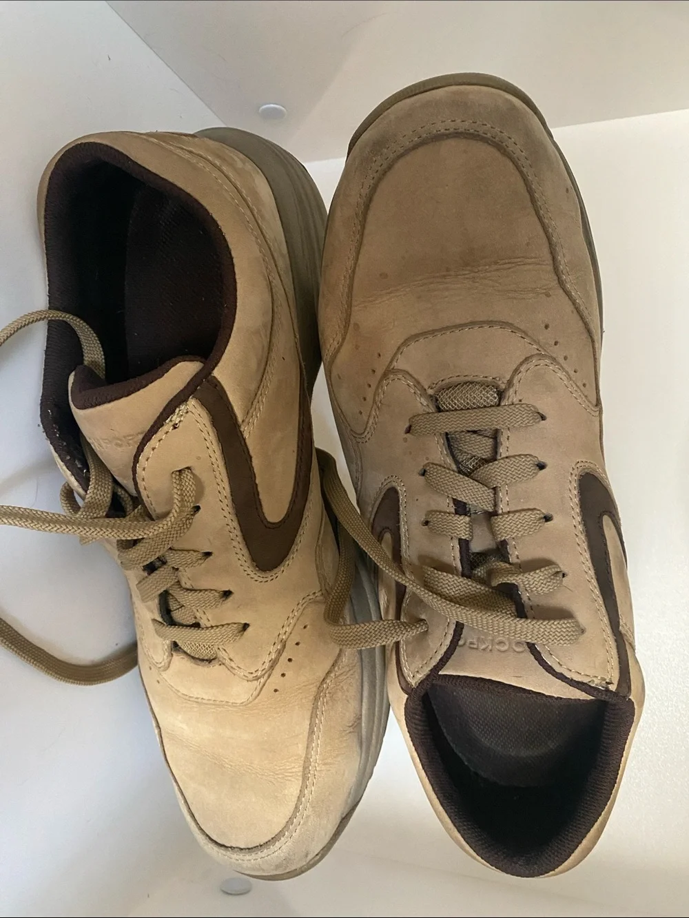 Men's ROCKPORT PROWALKER Size 10 1/2  Lace-Up Sneakers in Tan with Brown Accents